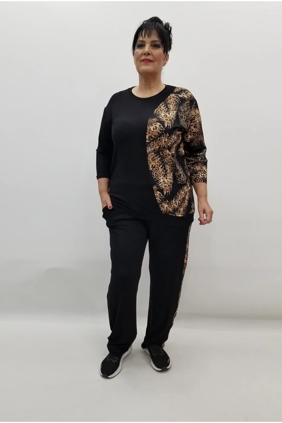 Miraggio Büyük Beden Takım 99517 KAHVE-SİYAH