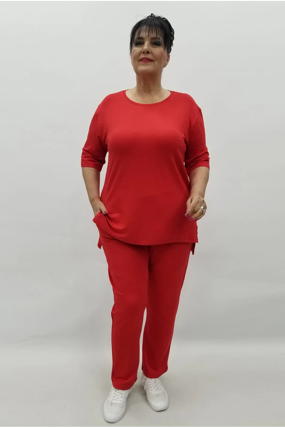 Miraggio Büyük Beden Takım 99626 KIRMIZI