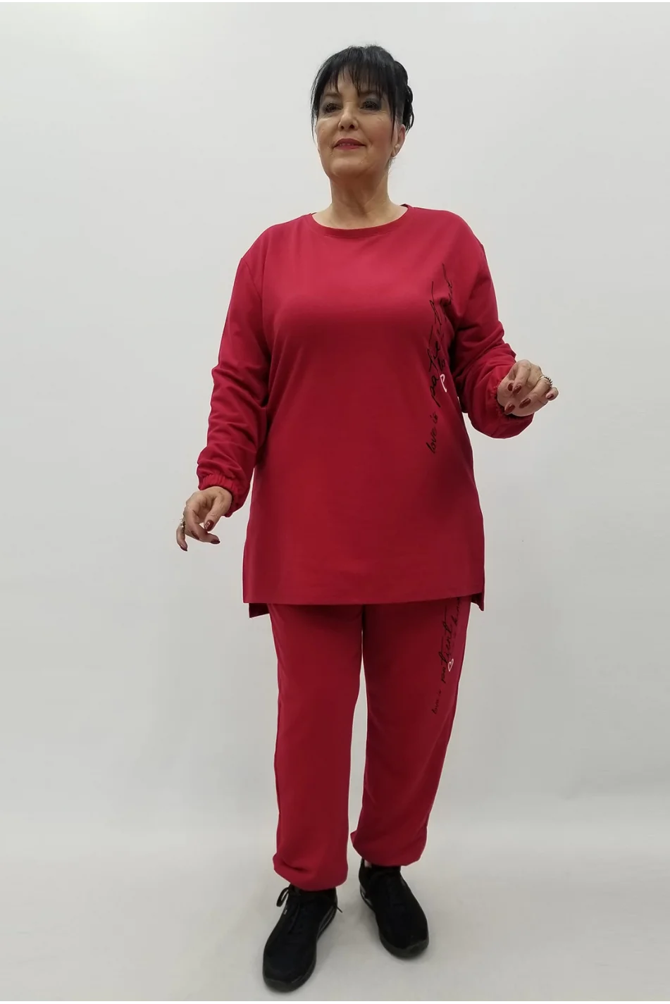 Miraggio Büyük Beden Takım 99658 BORDO