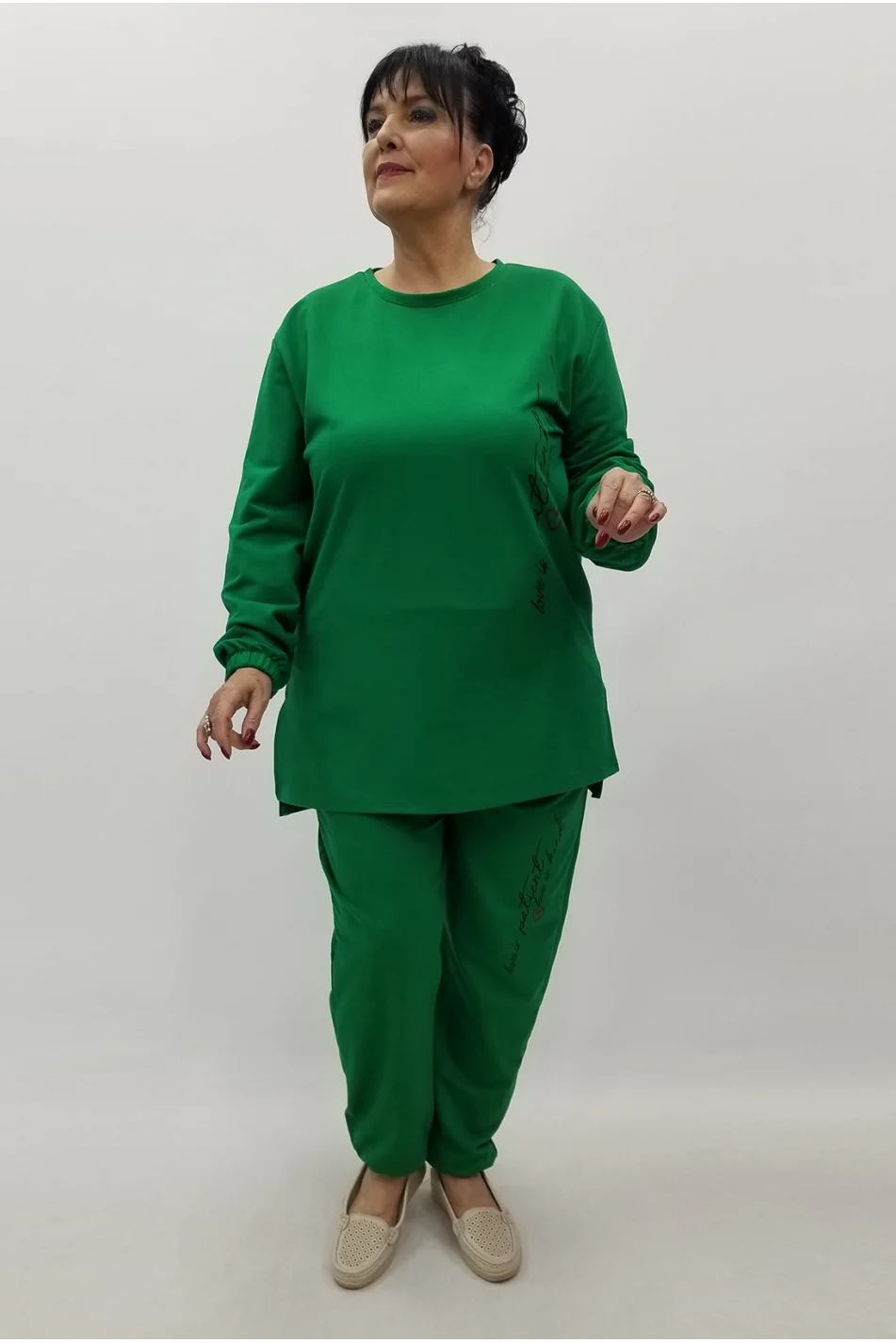 Miraggio Büyük Beden Takım 99658 YEŞİL