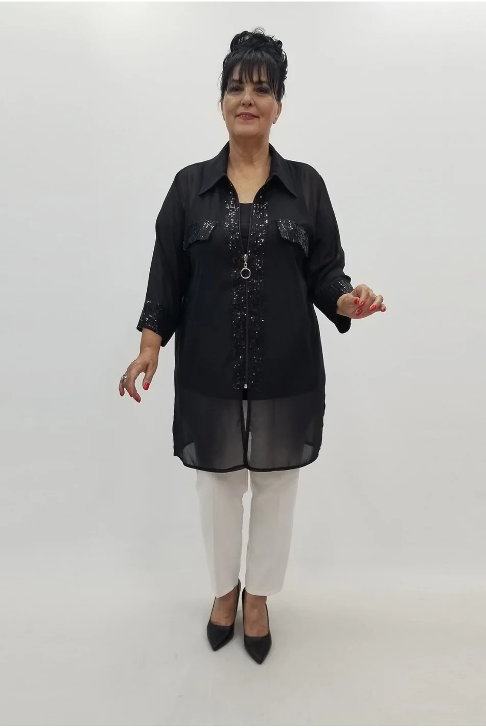 Miraggio Büyük Beden Takım 99785 SİYAH