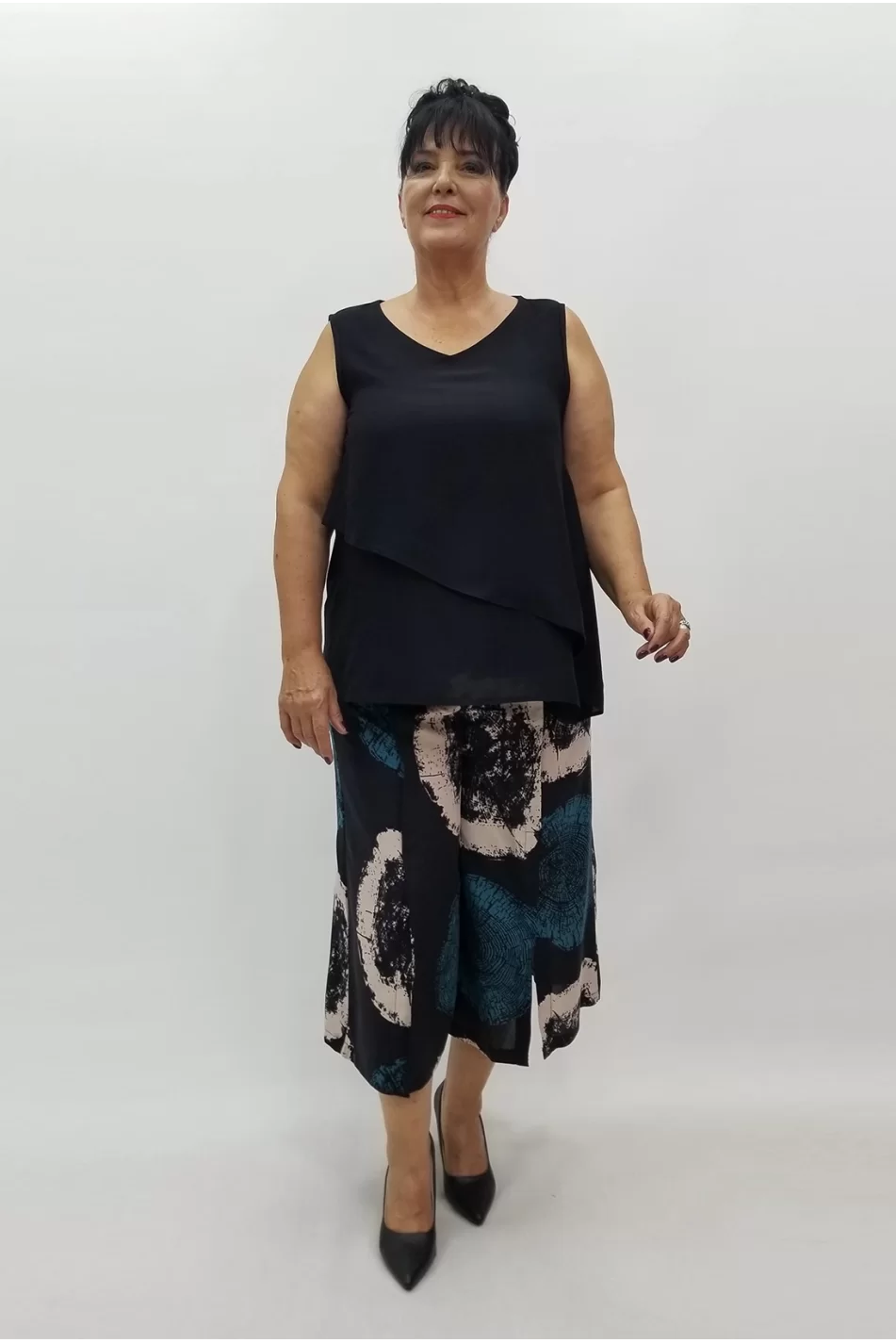 Miraggio Büyük Beden Takım 99927 SİYAH/PETROL