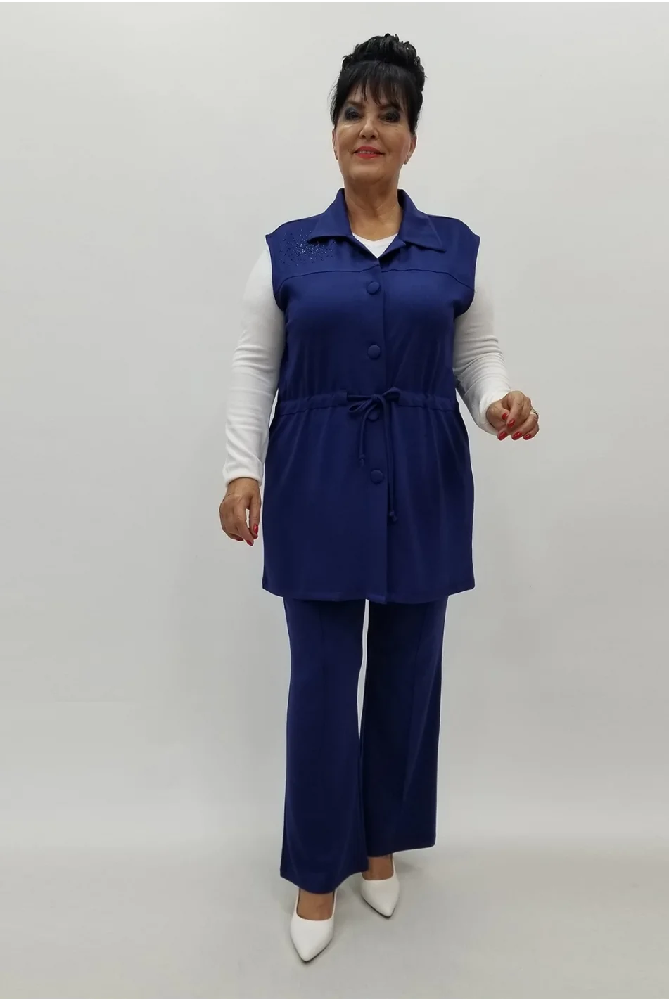 Miraggio Büyük Beden Takım 99978 LACİVERT