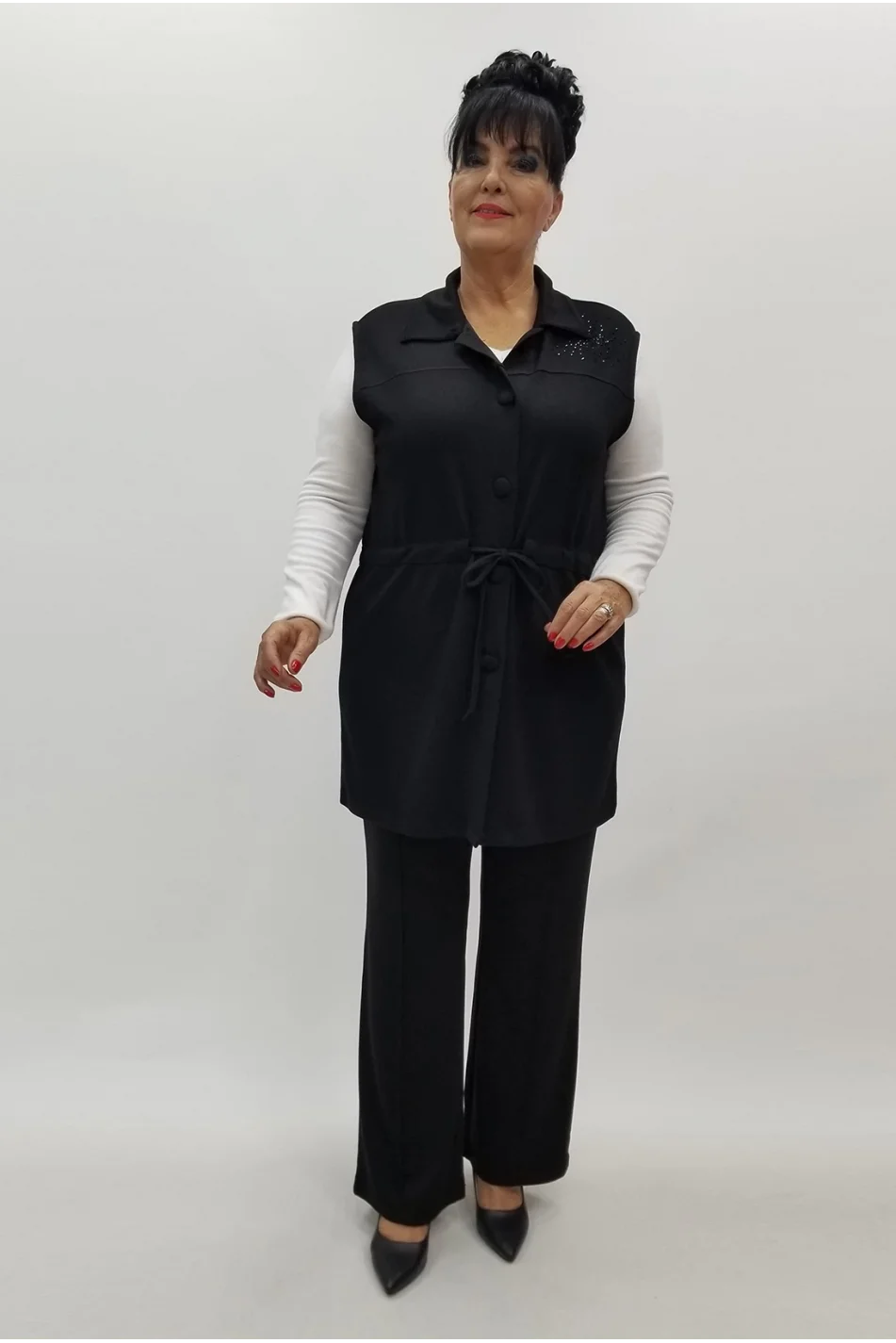 Miraggio Büyük Beden Takım 99978 SİYAH