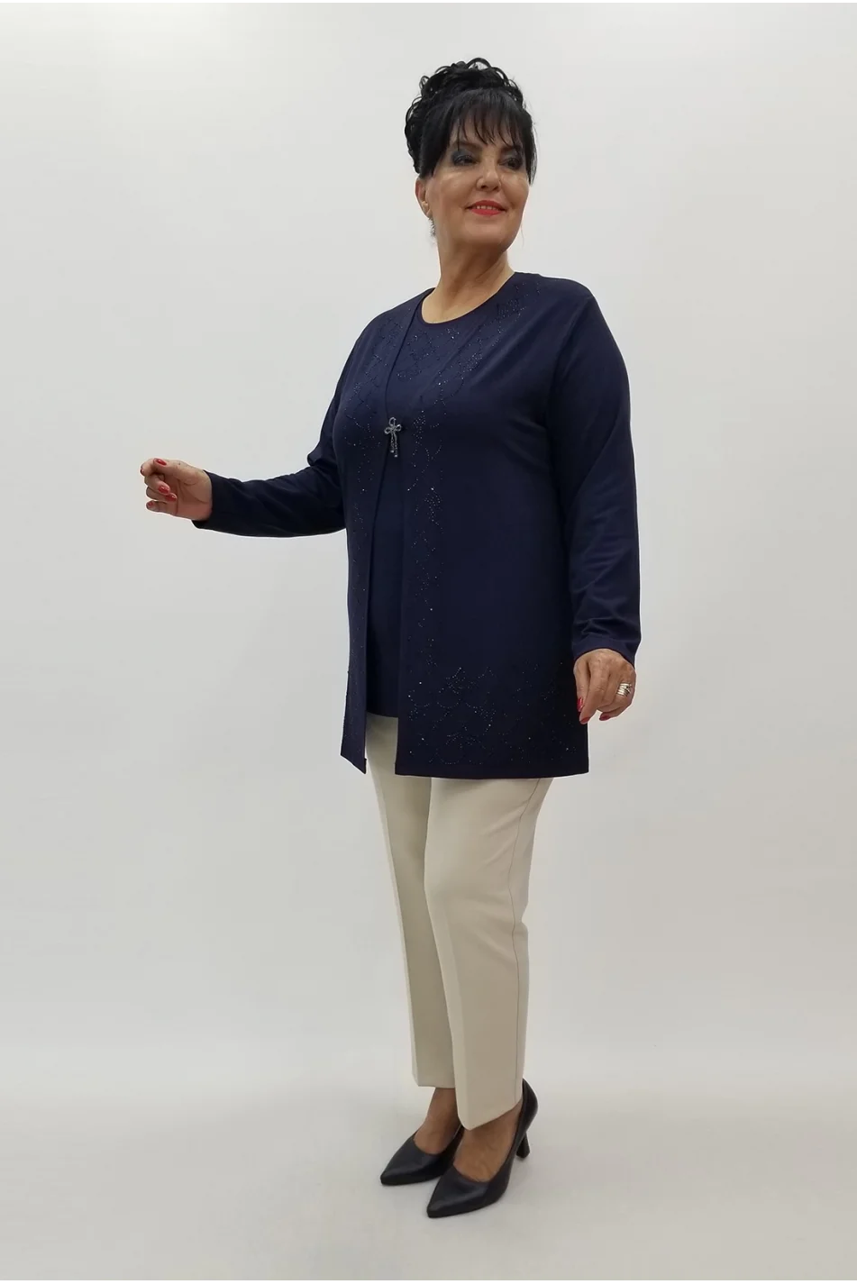 Miraggio Büyük Beden Takım 99980 LACİVERT