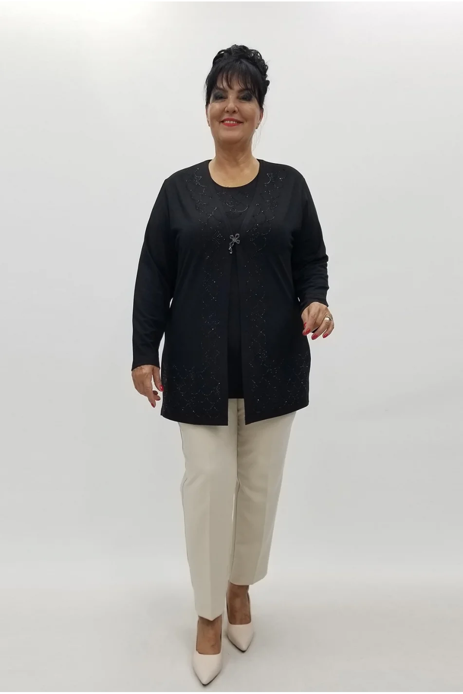 Miraggio Büyük Beden Takım 99980 SİYAH