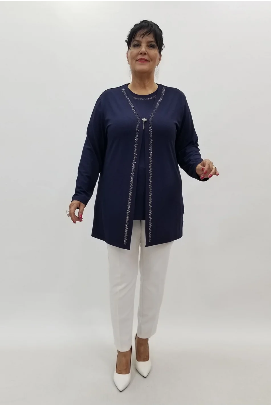 Miraggio Büyük Beden Takım 99981 LACİVERT