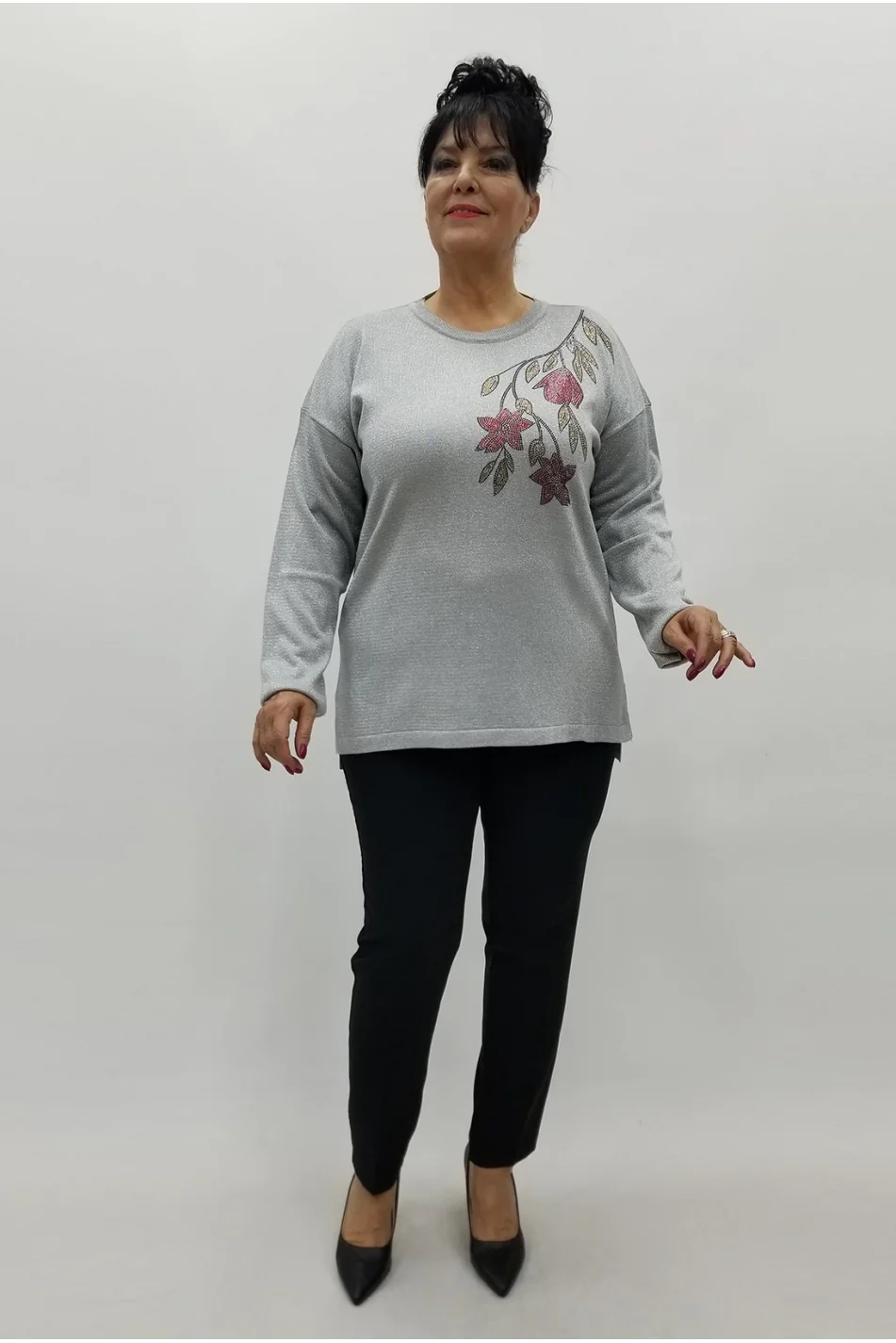 Miraggio Büyük Beden Triko 4045 GRİ