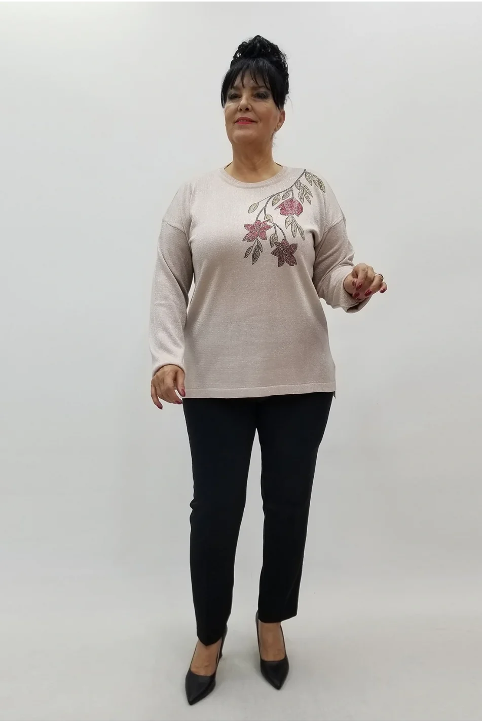 Miraggio Büyük Beden Triko 4045 PUDRA