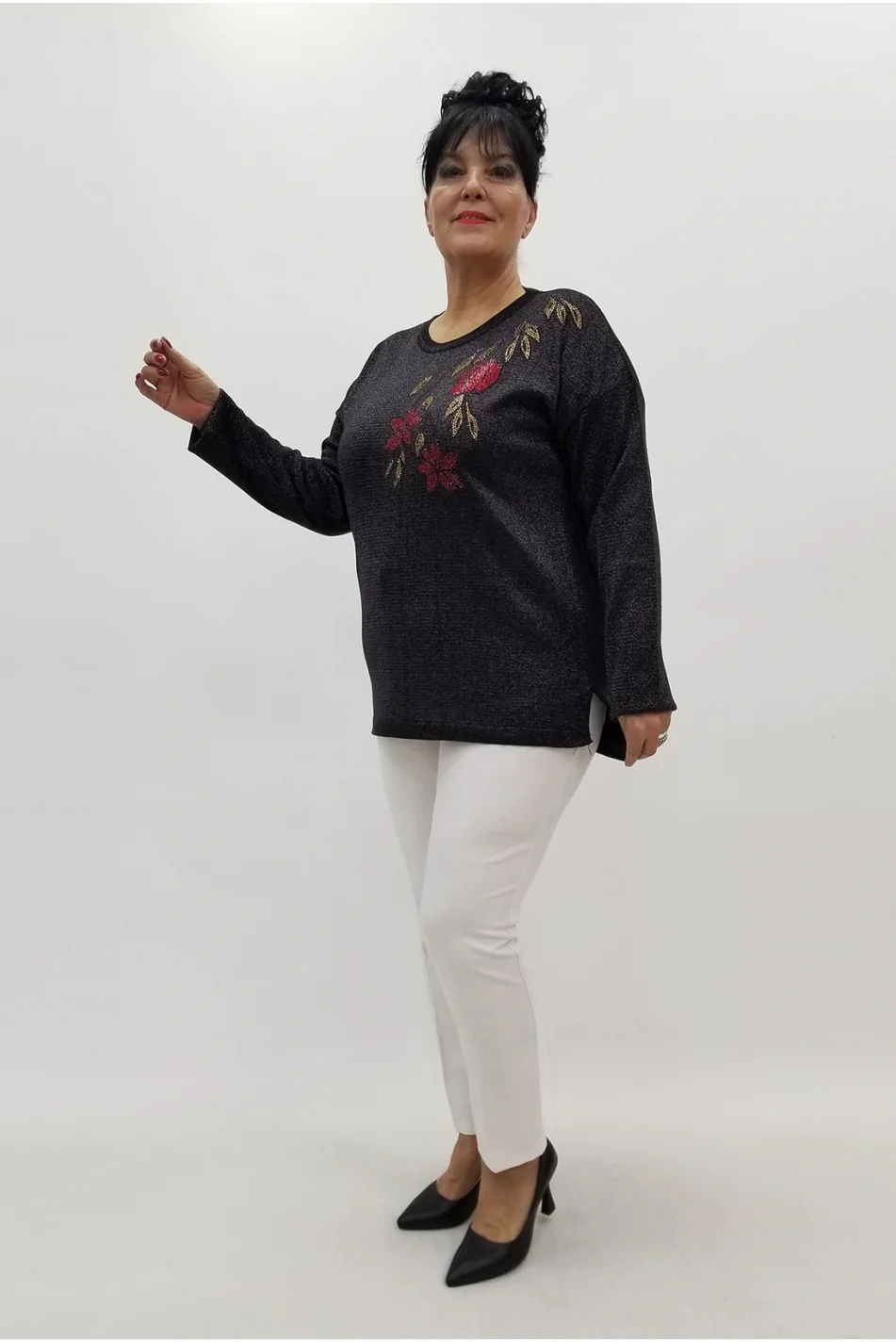 Miraggio Büyük Beden Triko 4045 SİYAH