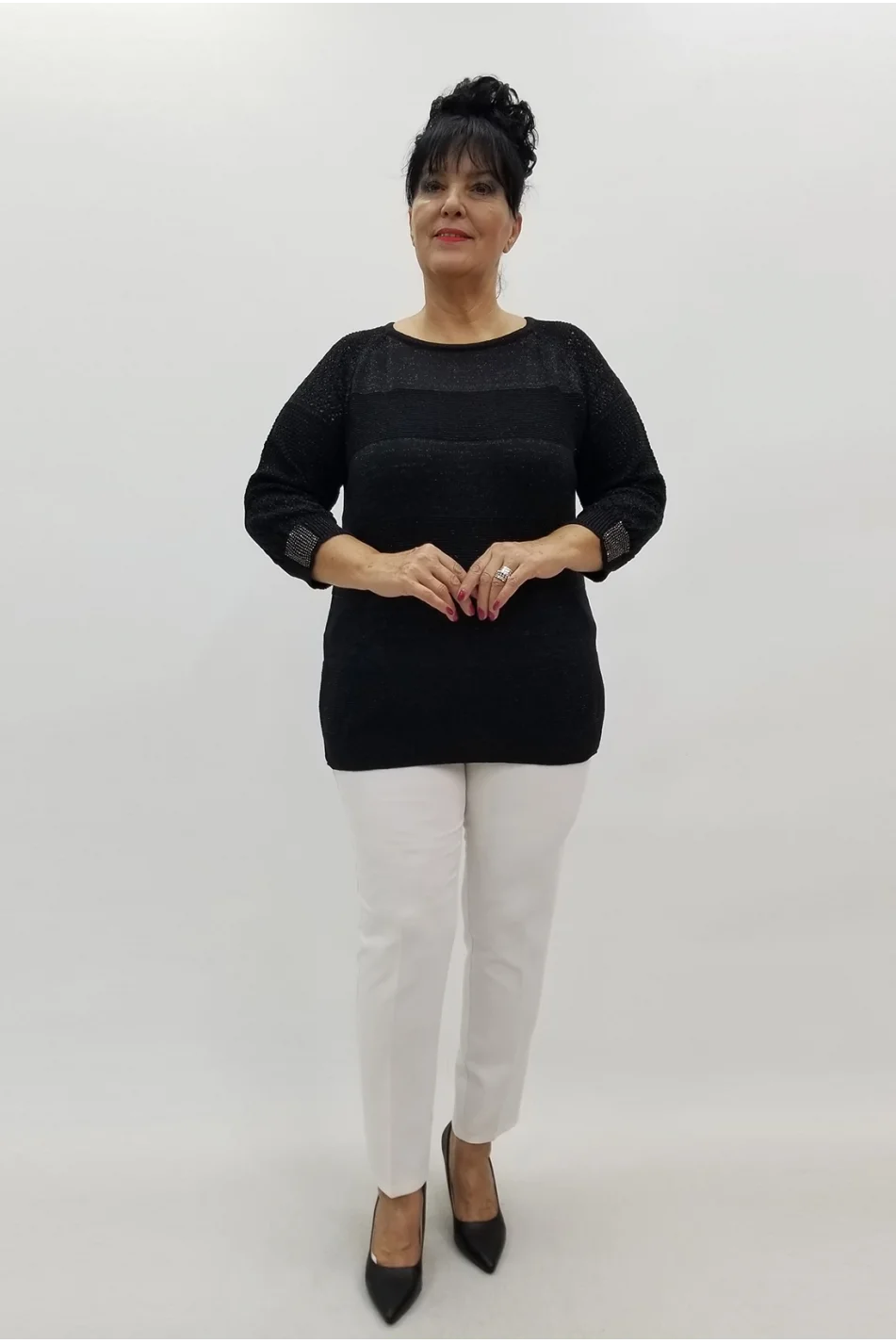 Miraggio Büyük Beden Triko 4046 SİYAH