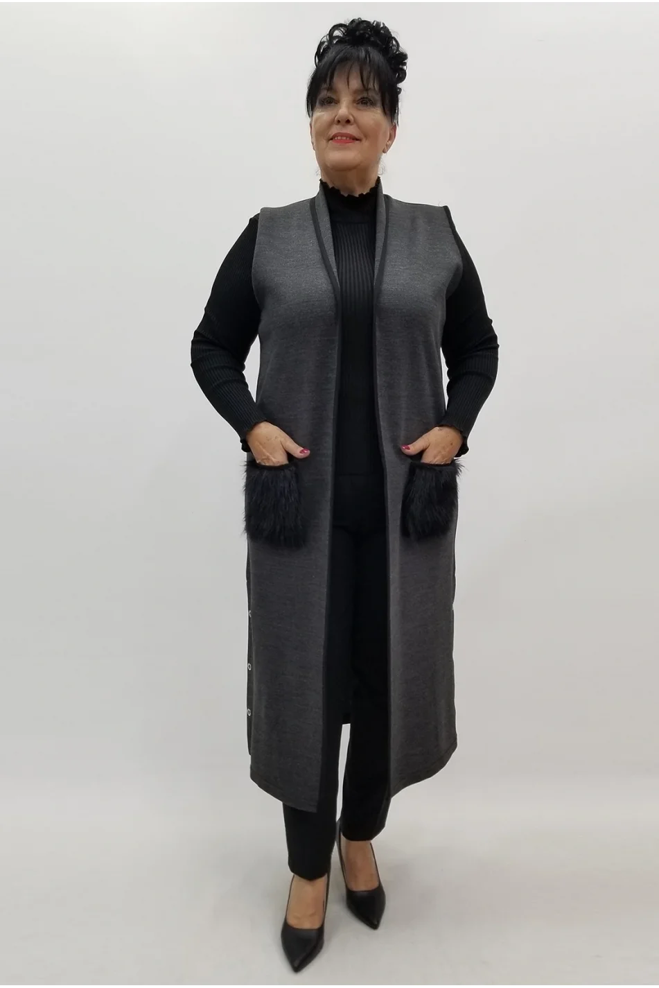 Miraggio Büyük Beden Triko 4052 FÜME