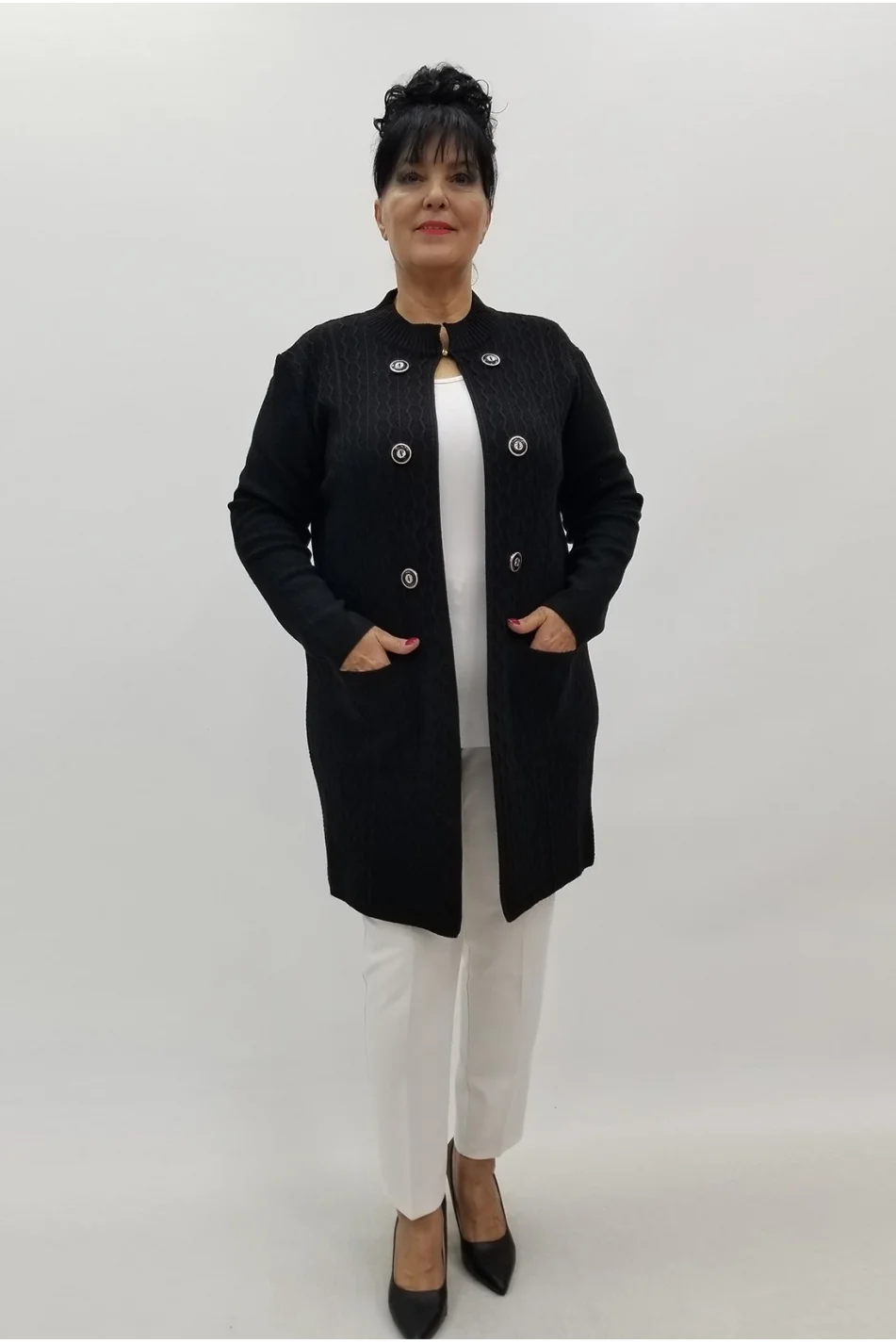 Miraggio Büyük Beden Triko 4055 SİYAH