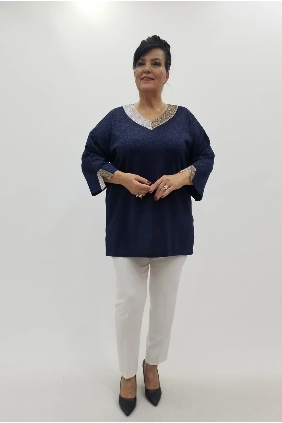 Miraggio Büyük Beden Triko 4106 LACİVERT