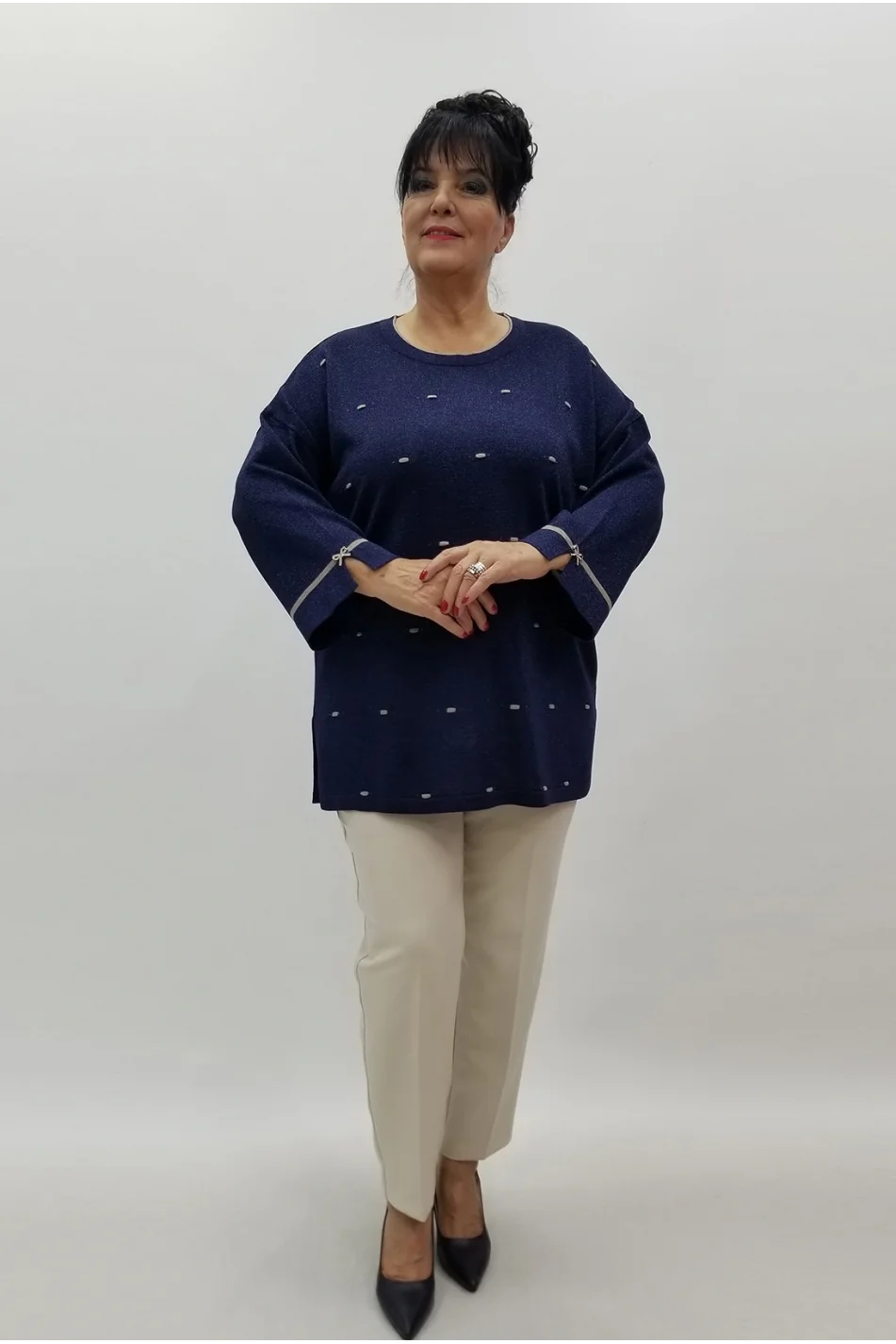 Miraggio Büyük Beden Triko 4107 LACİVERT