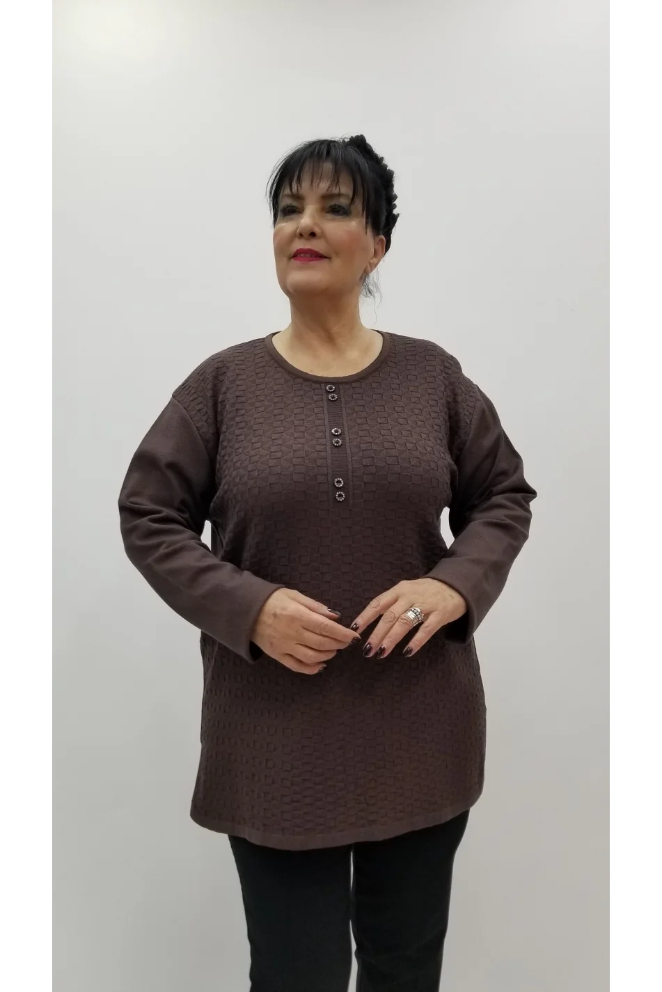 Miraggio Büyük Beden Triko 4298 KAHVE