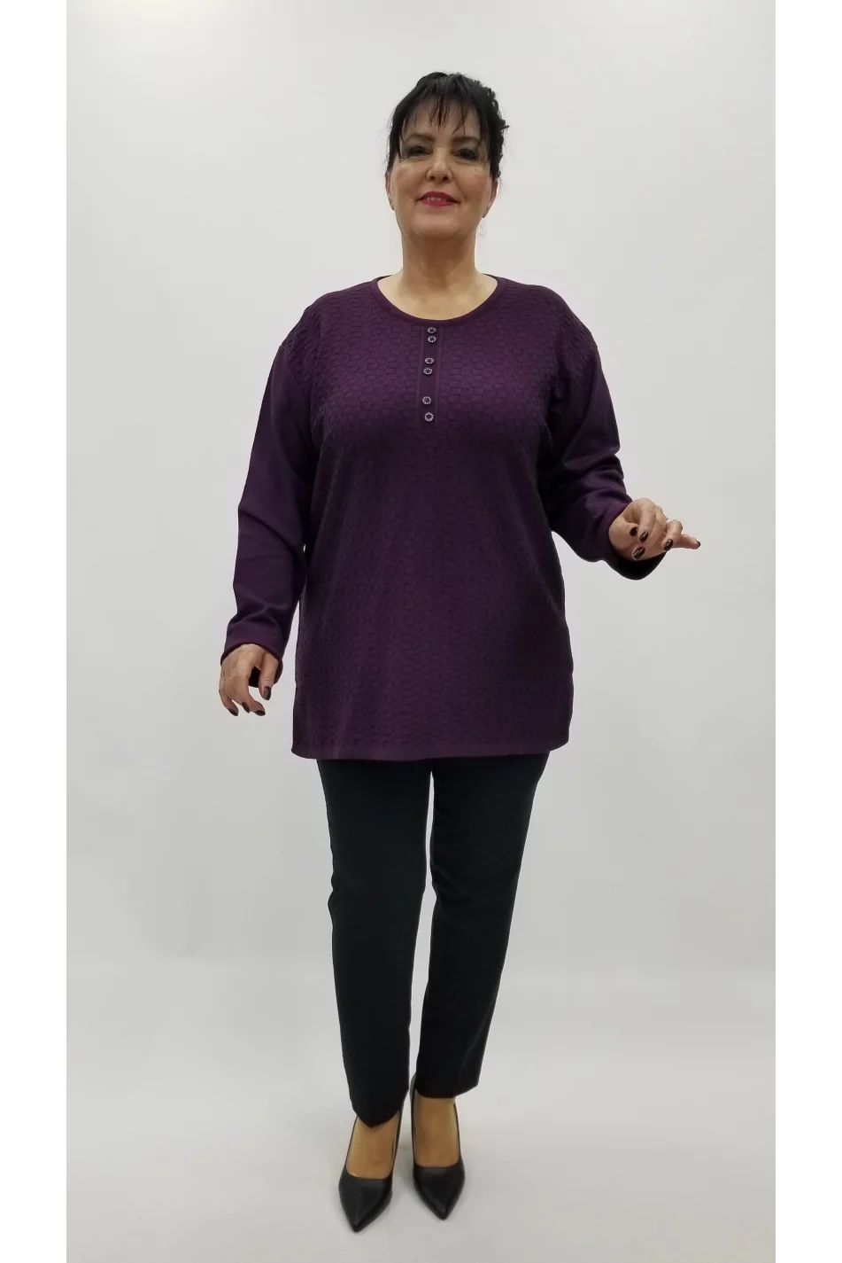 Miraggio Büyük Beden Triko 4298 MÜRDÜM