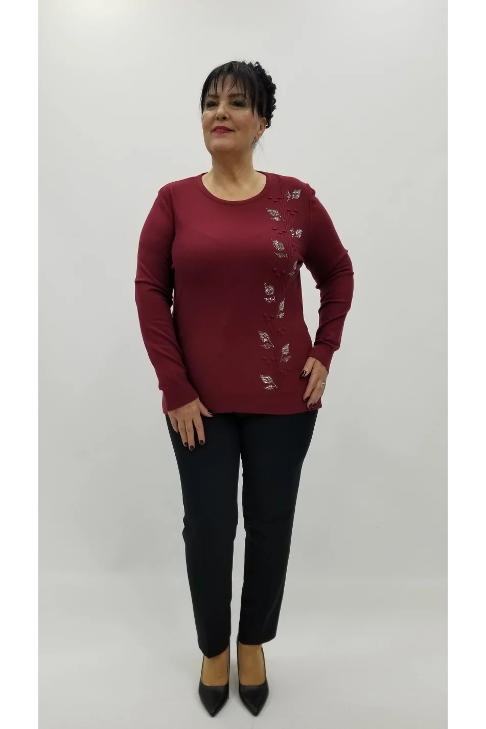 Miraggio Büyük Beden Triko 4322 BORDO