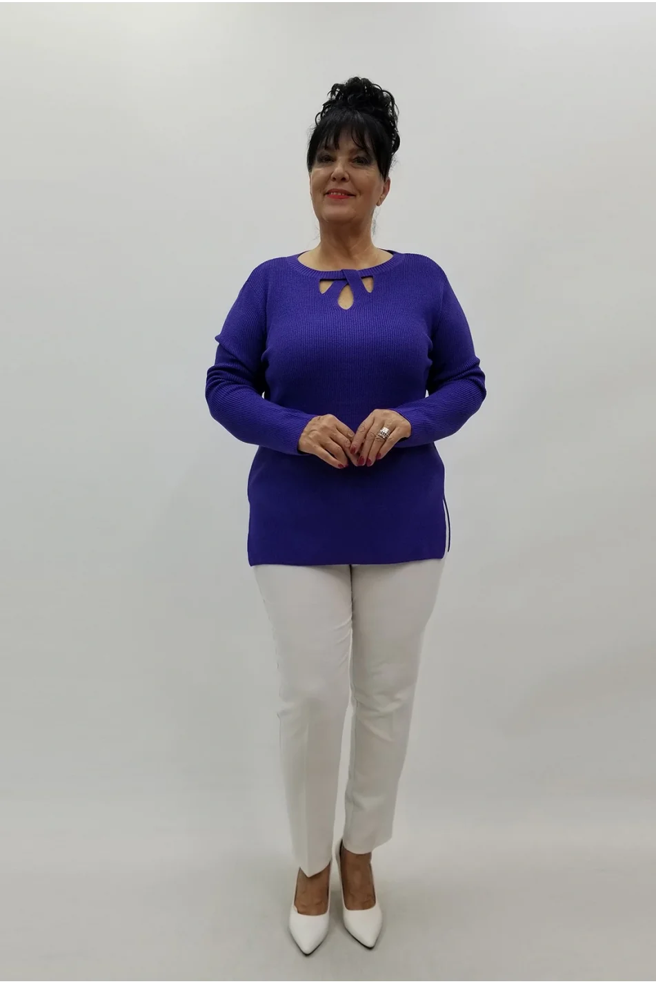 Miraggio Büyük Beden Triko 95914 LEYLAK