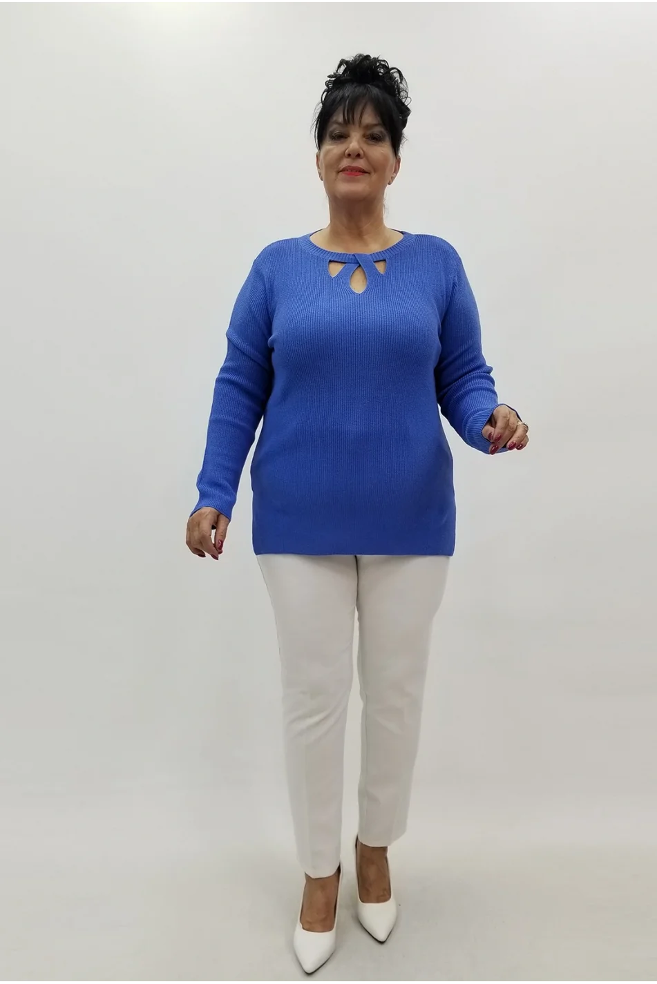 Miraggio Büyük Beden Triko 95914 MAVİ