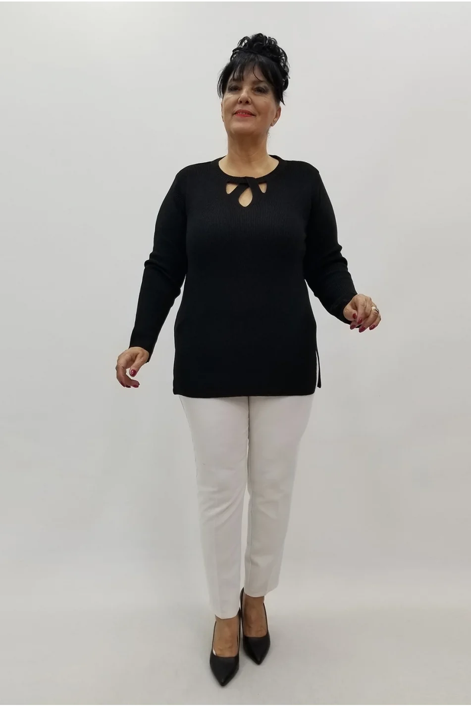 Miraggio Büyük Beden Triko 95914 SİYAH