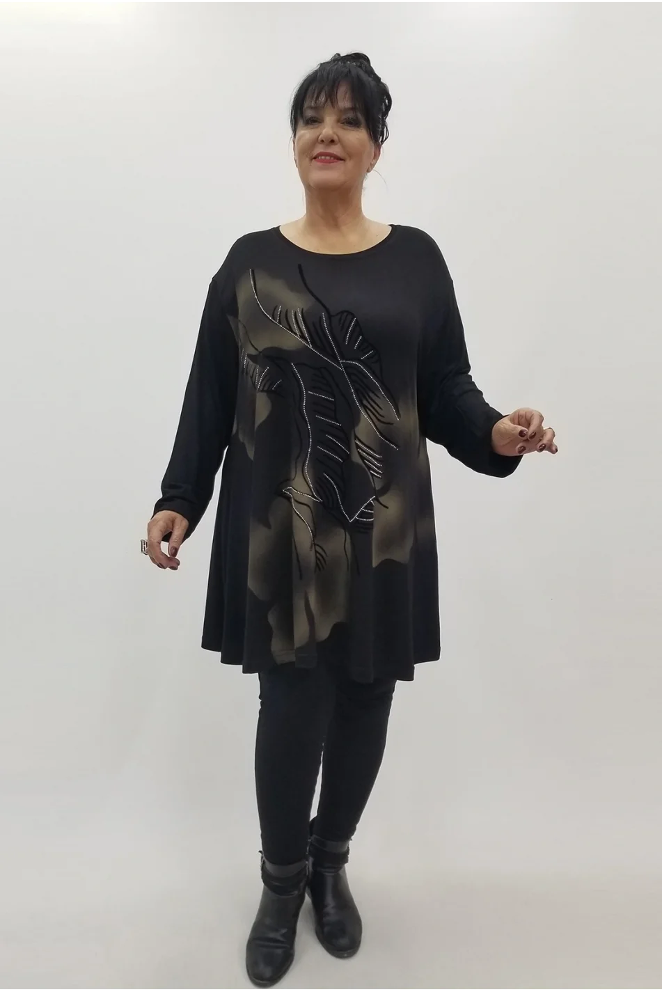 Miraggio Büyük Beden Tunik 4113 SİYAH