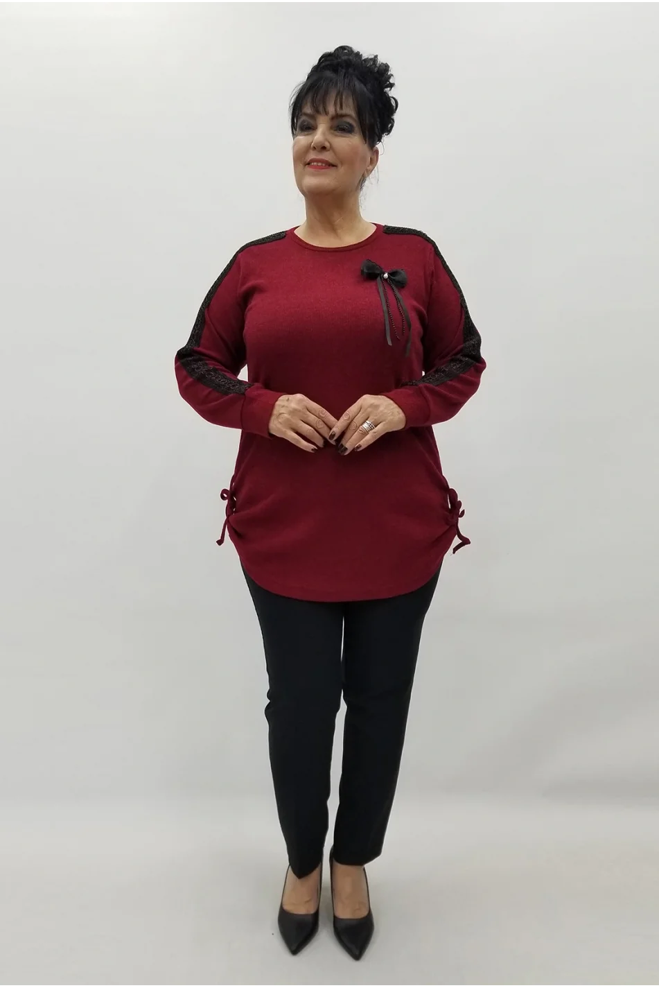 Miraggio Büyük Beden Tunik 4189 BORDO