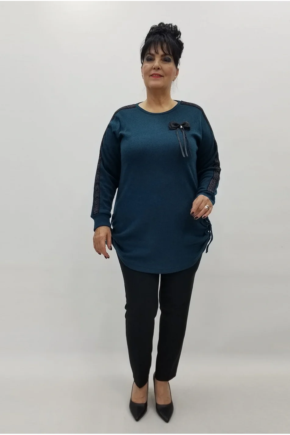 Miraggio Büyük Beden Tunik 4189 PETROL