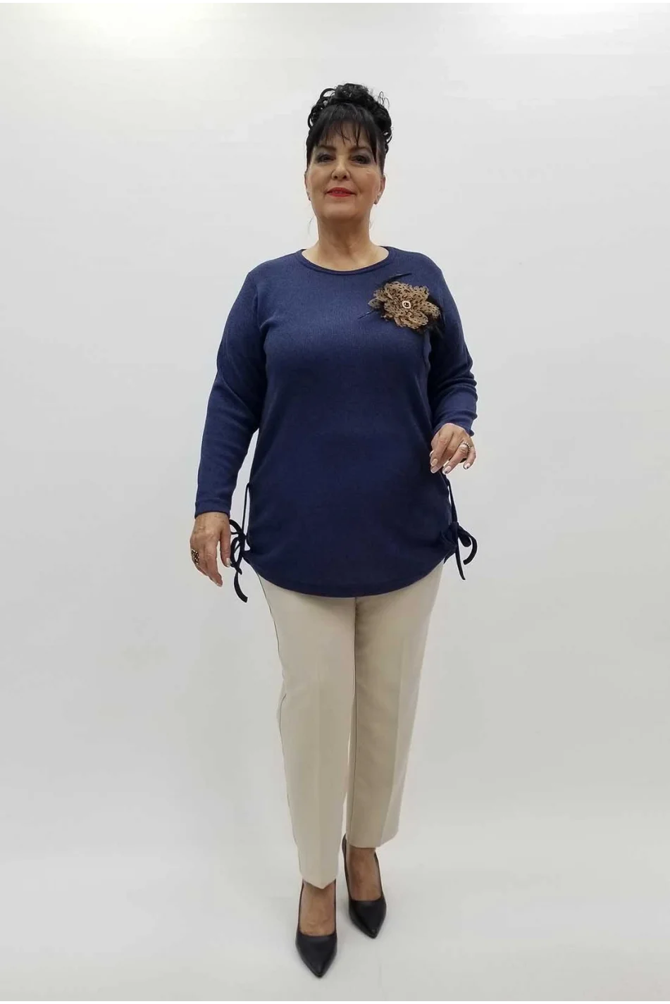 Miraggio Büyük Beden Tunik 4231 İNDİGO