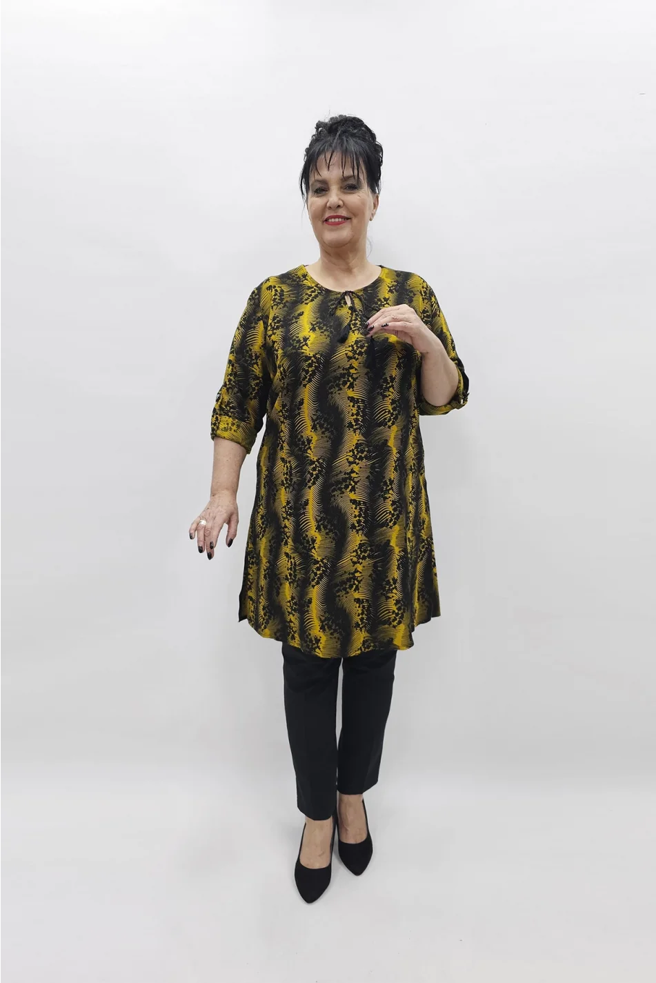 Miraggio Büyük Beden Tunik 97490 SAFRAN