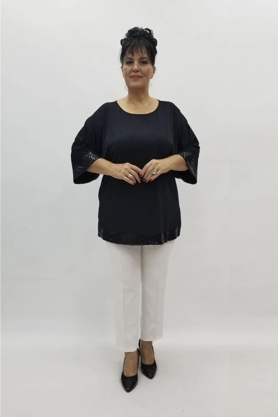 Miraggio Büyük Beden Tunik 98121 SİYAH