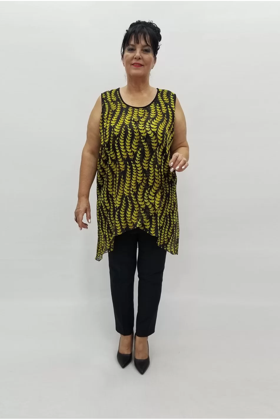 Miraggio Büyük Beden Tunik 98668 SARI