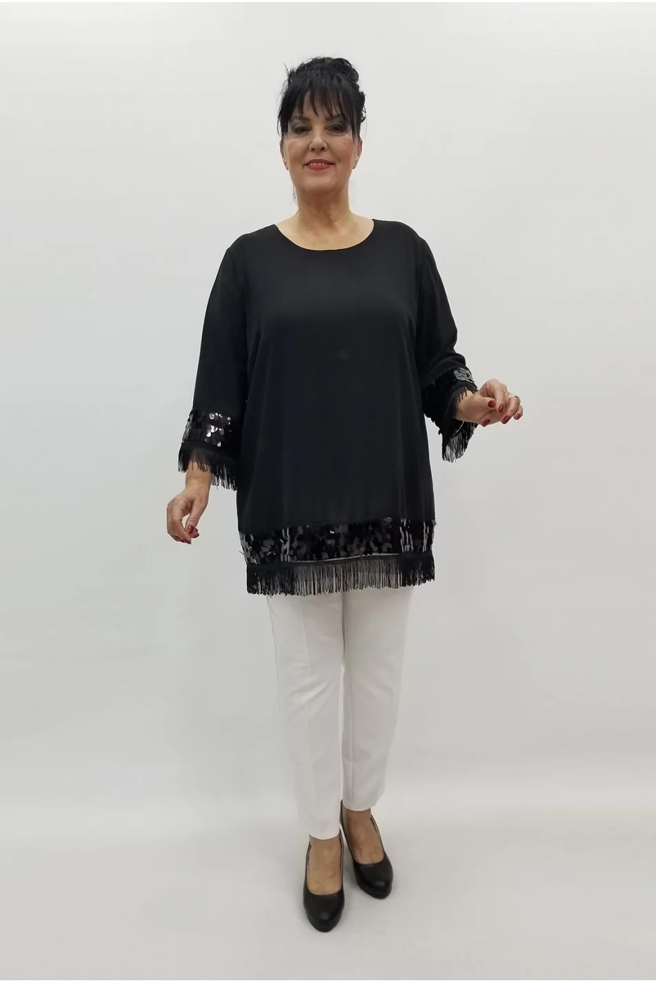 Miraggio Büyük Beden Tunik 99130 SİYAH