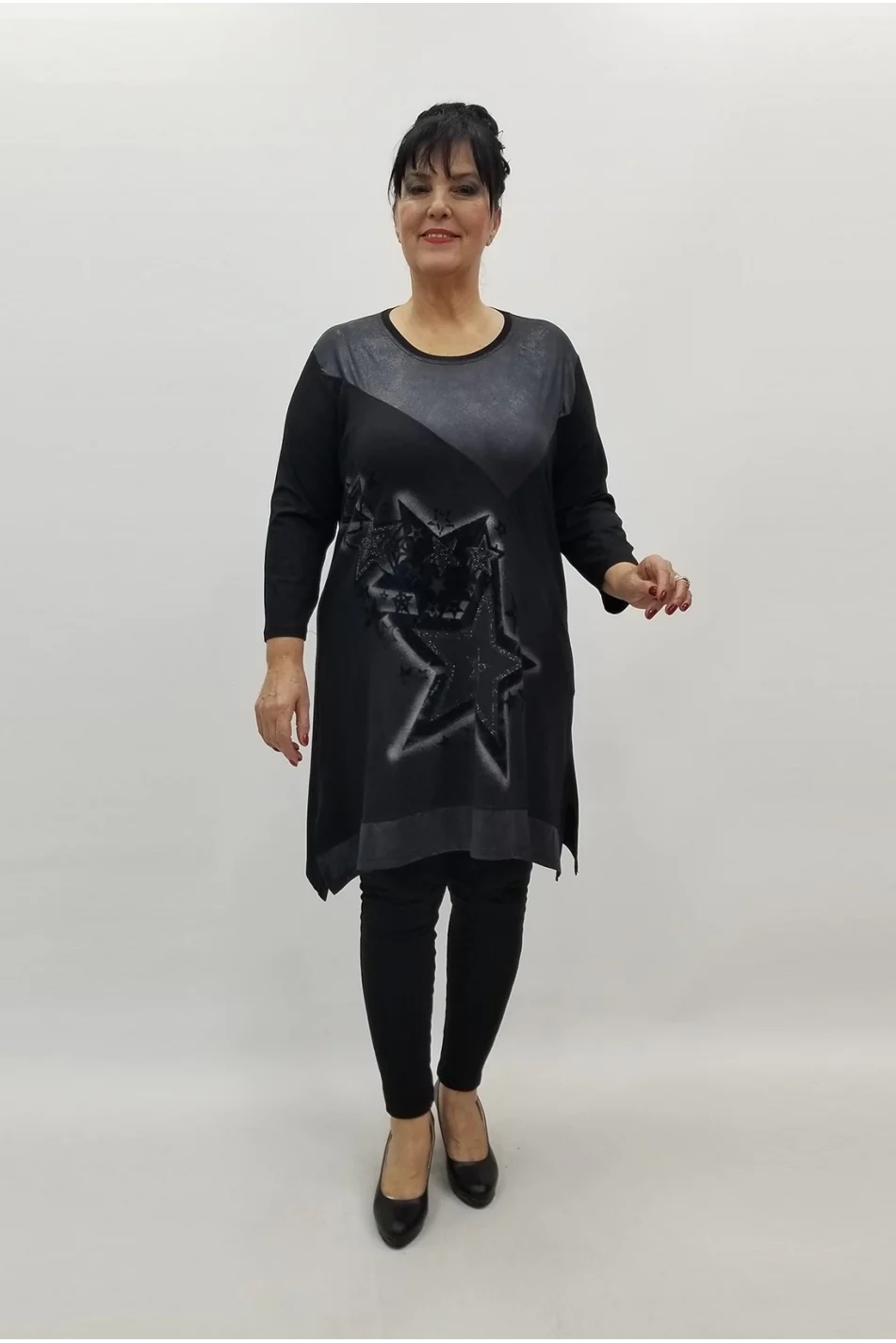 Miraggio Büyük Beden Tunik 99290 SİYAH