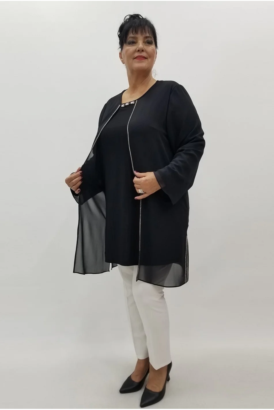 Miraggio Büyük Beden Tunik 99590 SİYAH