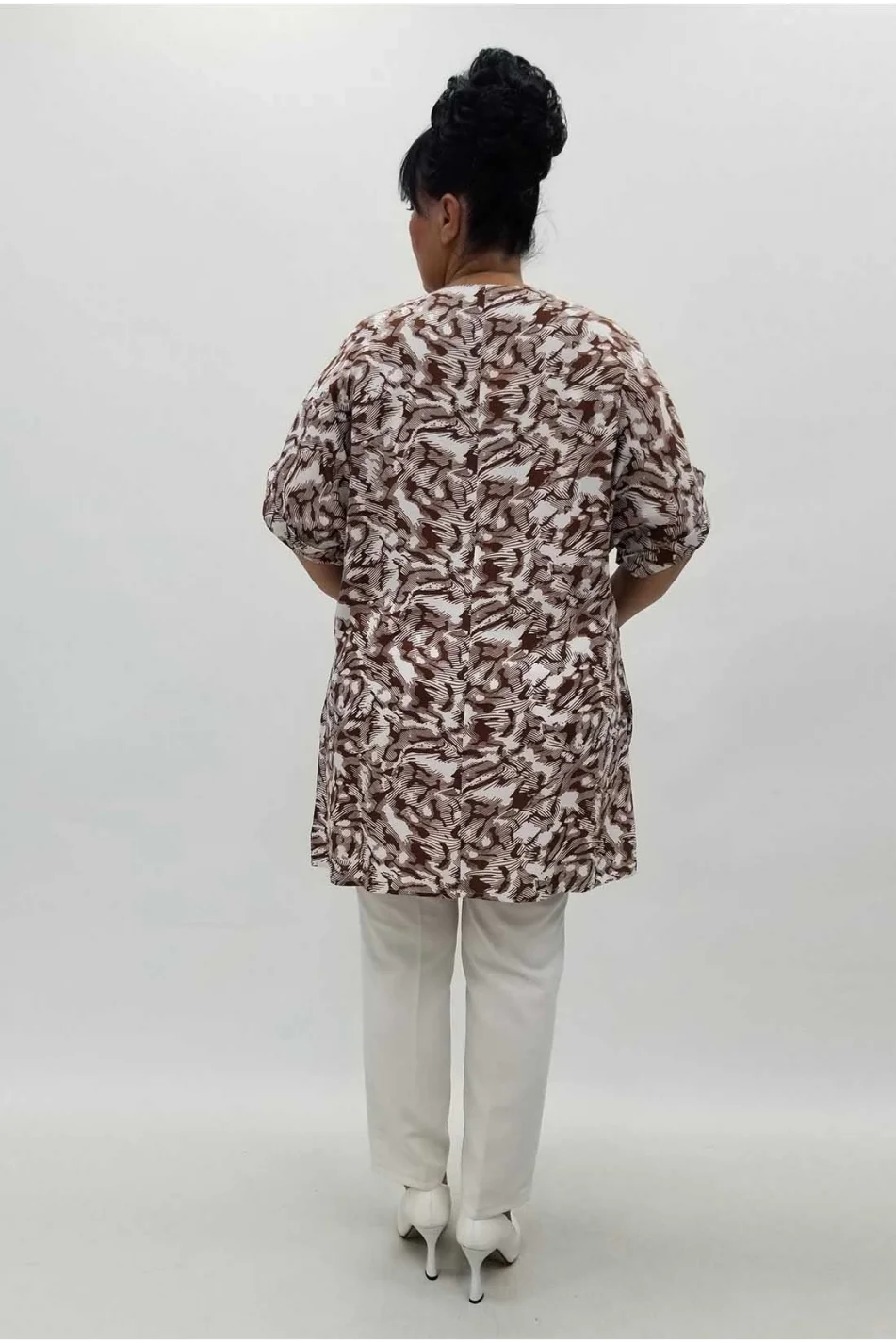 Miraggio Büyük Beden Tunik 99726 KAHVE