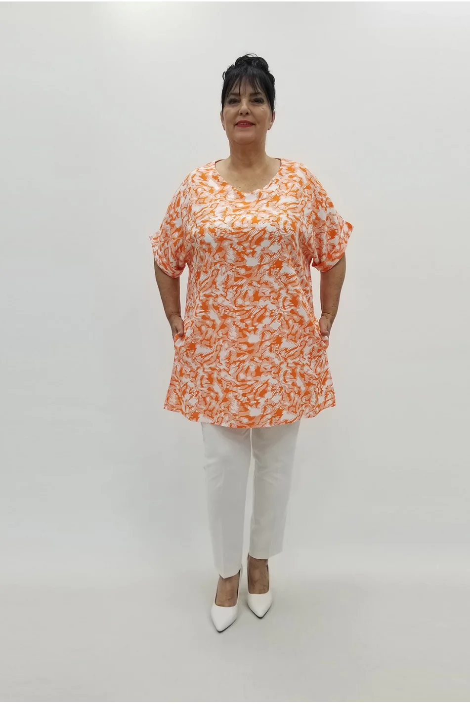 Miraggio Büyük Beden Tunik 99726 ORANJ