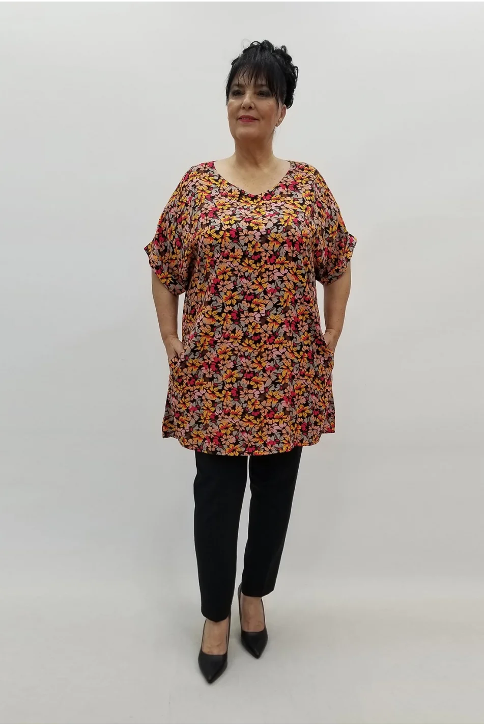 Miraggio Büyük Beden Tunik 99727 ORANJ