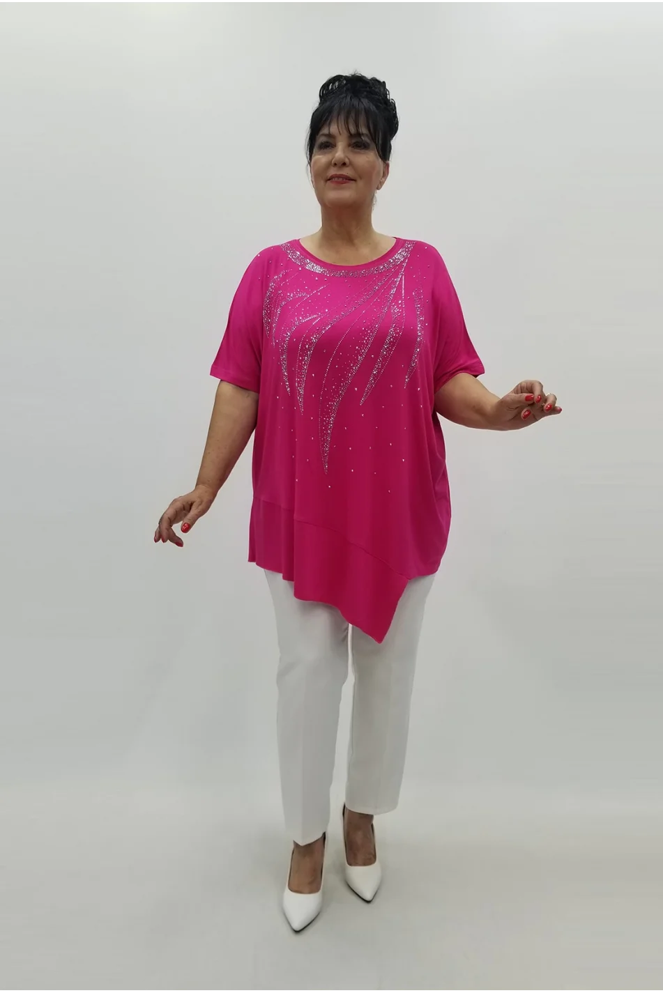 Miraggio Büyük Beden Tunik 99773 FUŞYA