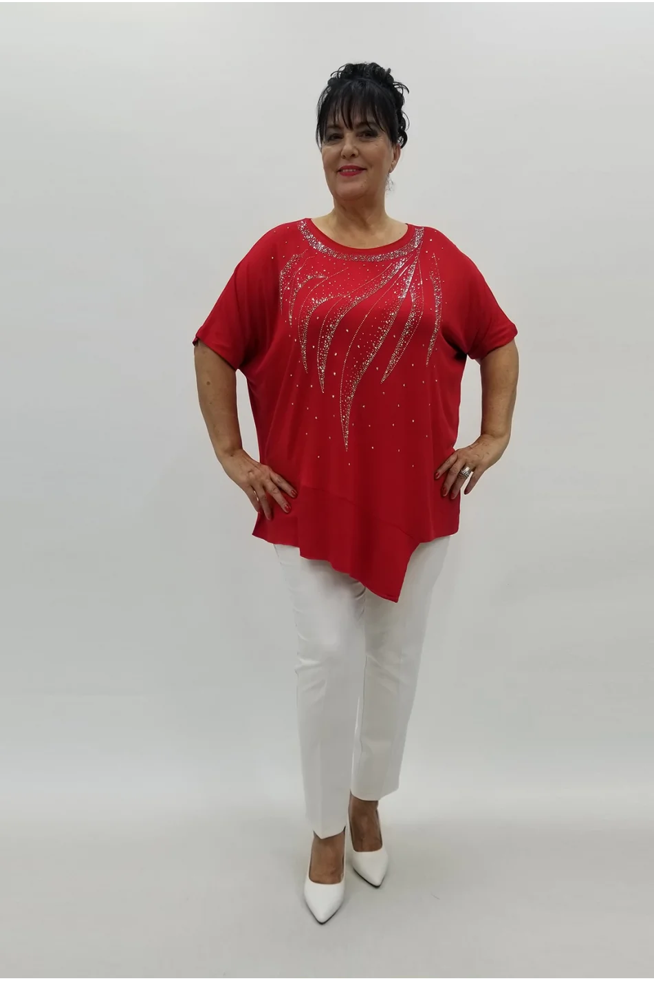 Miraggio Büyük Beden Tunik 99773 KIRMIZI