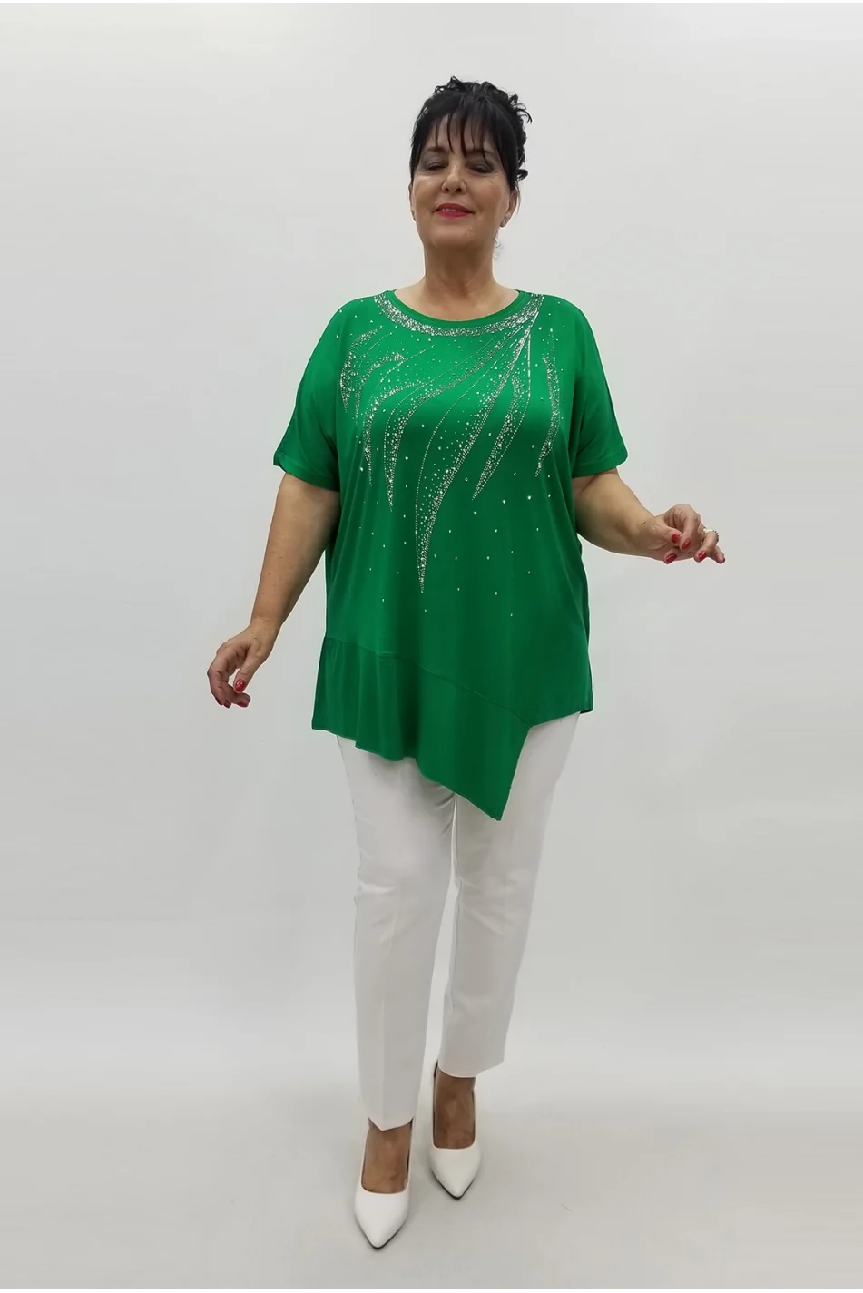 Miraggio Büyük Beden Tunik 99773 YEŞİL