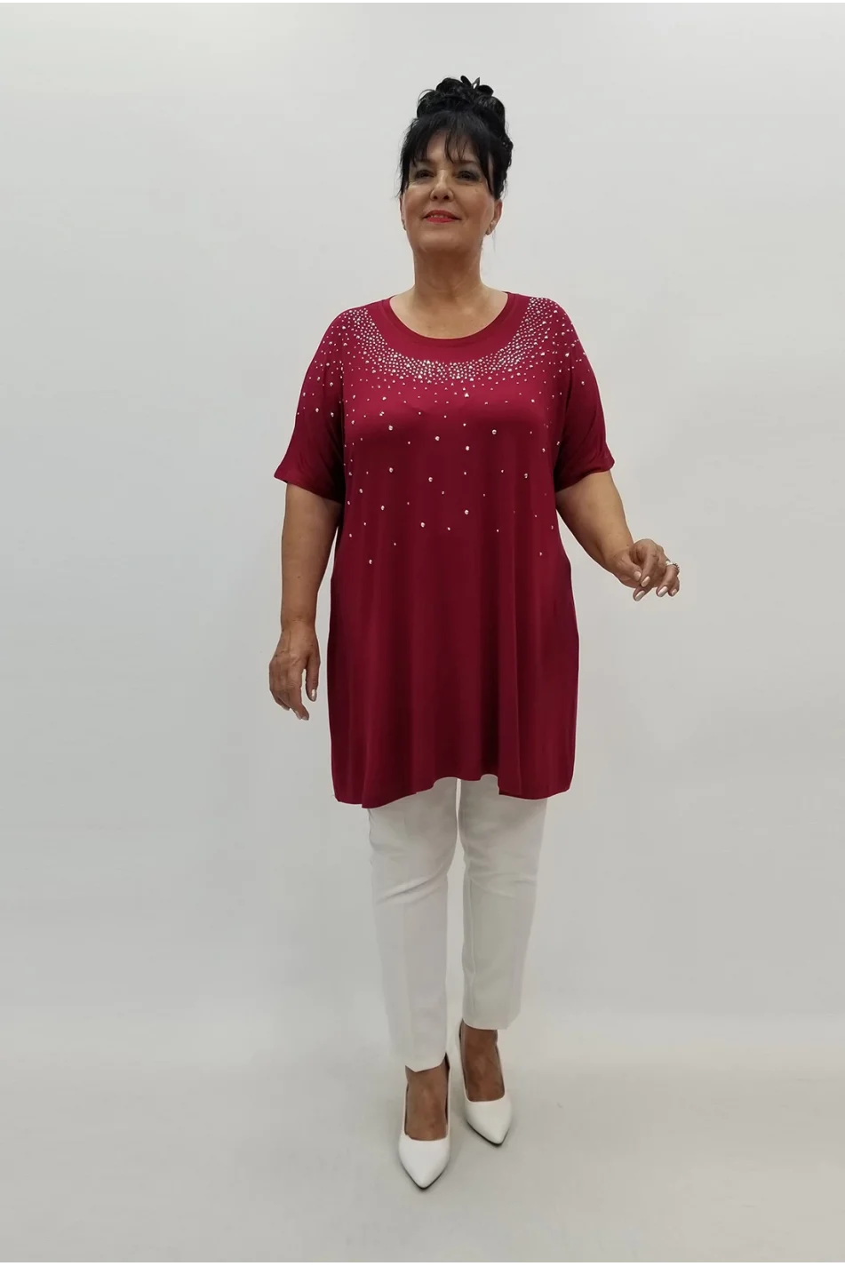 Miraggio Büyük Beden Tunik 99859 BORDO