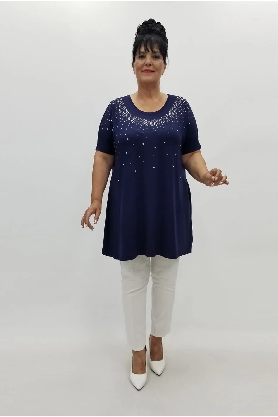 Miraggio Büyük Beden Tunik 99859 LACİVERT