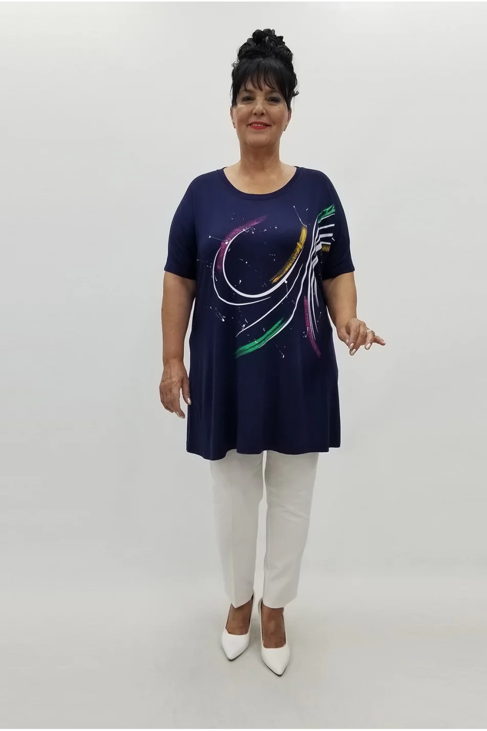 Miraggio Büyük Beden Tunik 99863 LACİVERT