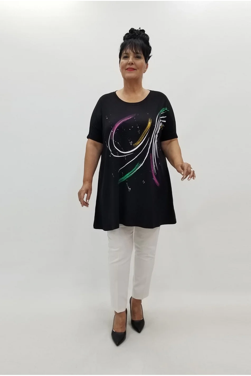 Miraggio Büyük Beden Tunik 99863 SİYAH