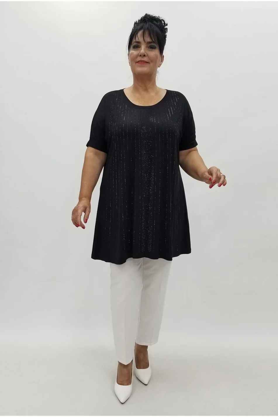 Miraggio Büyük Beden Tunik 99873 SİYAH