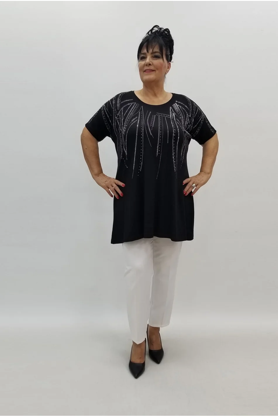 Miraggio Büyük Beden Tunik 99874 SİYAH