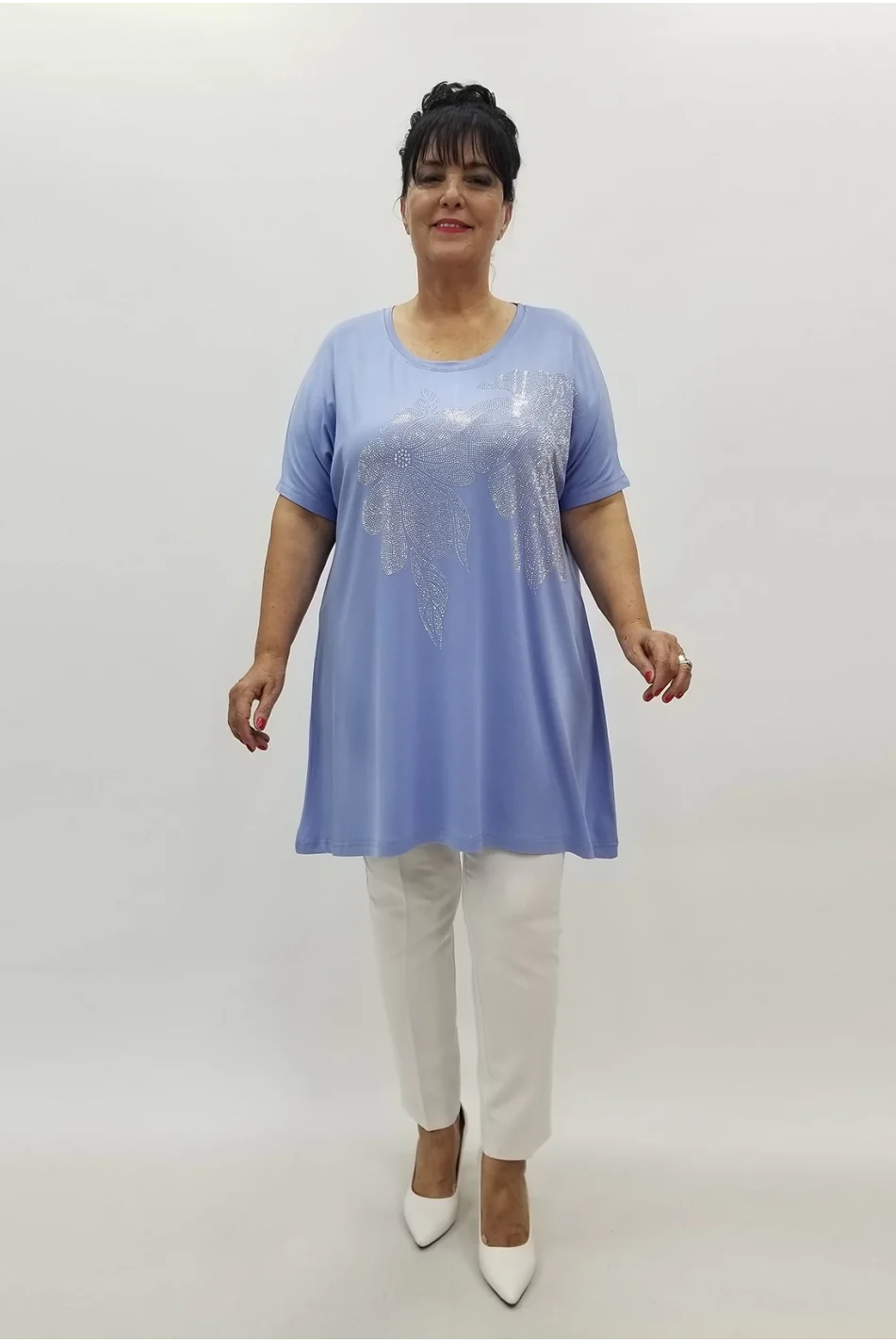 Miraggio Büyük Beden Tunik 99875 A-MAVİ