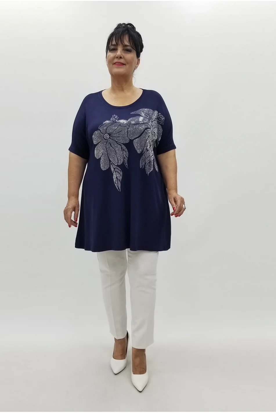 Miraggio Büyük Beden Tunik 99875 LACİVERT