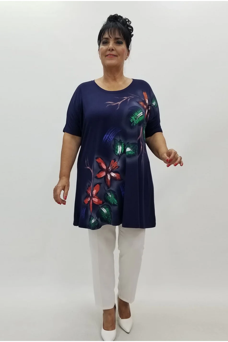 Miraggio Büyük Beden Tunik 99881 LACİVERT